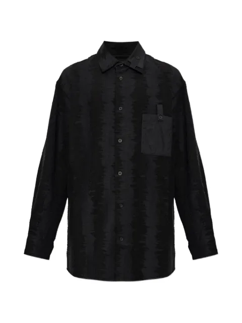 Y-3 Deco Stitch distressed-effect patch-pocket shirt