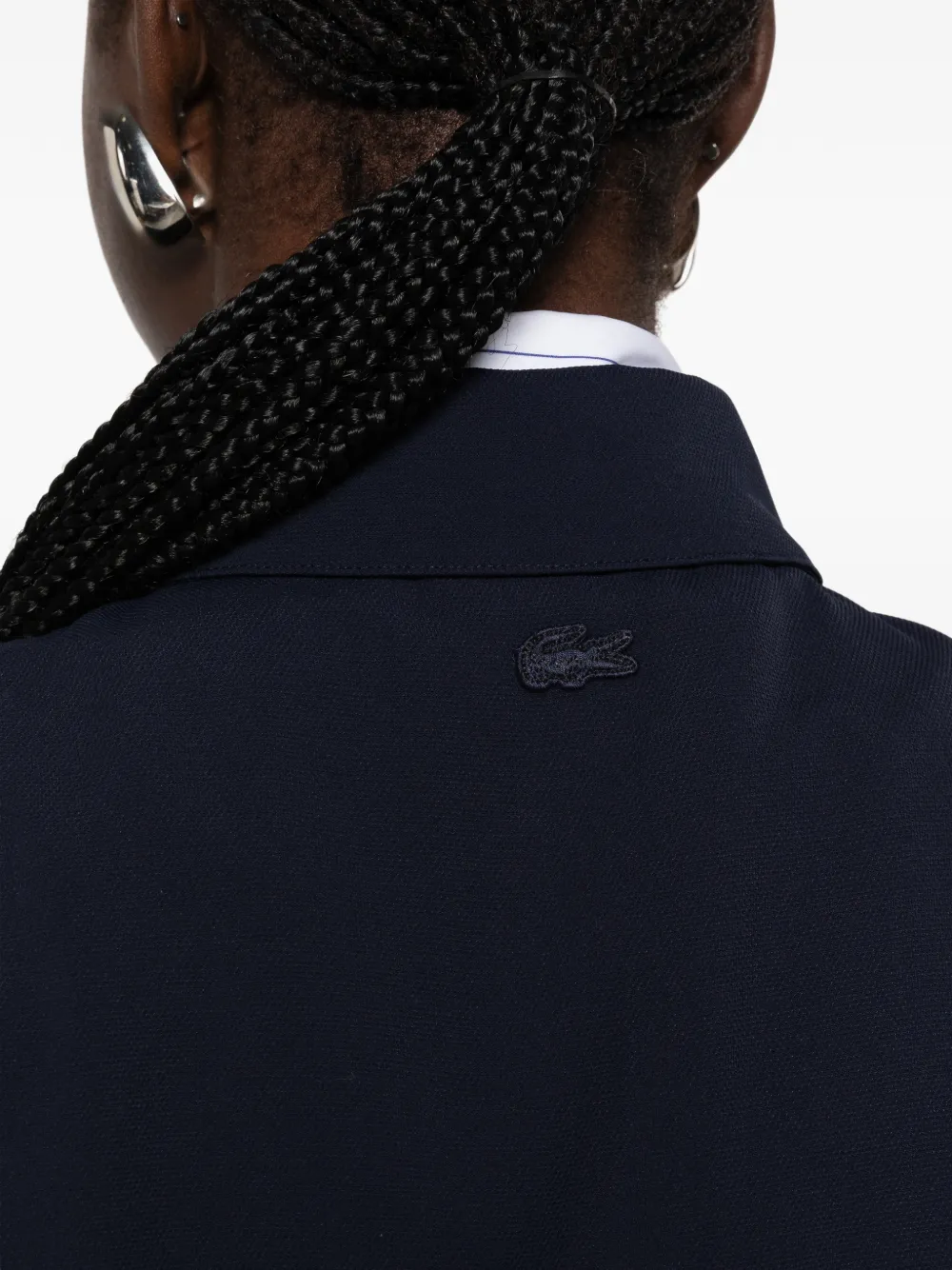 Lacoste Geplooide midi-blousejurk met ceintuur Blauw