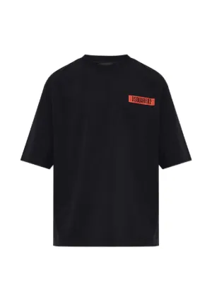 DSQUARED2 1995 Embroidered loose-fit T-Shirt | Black | FARFETCH AO