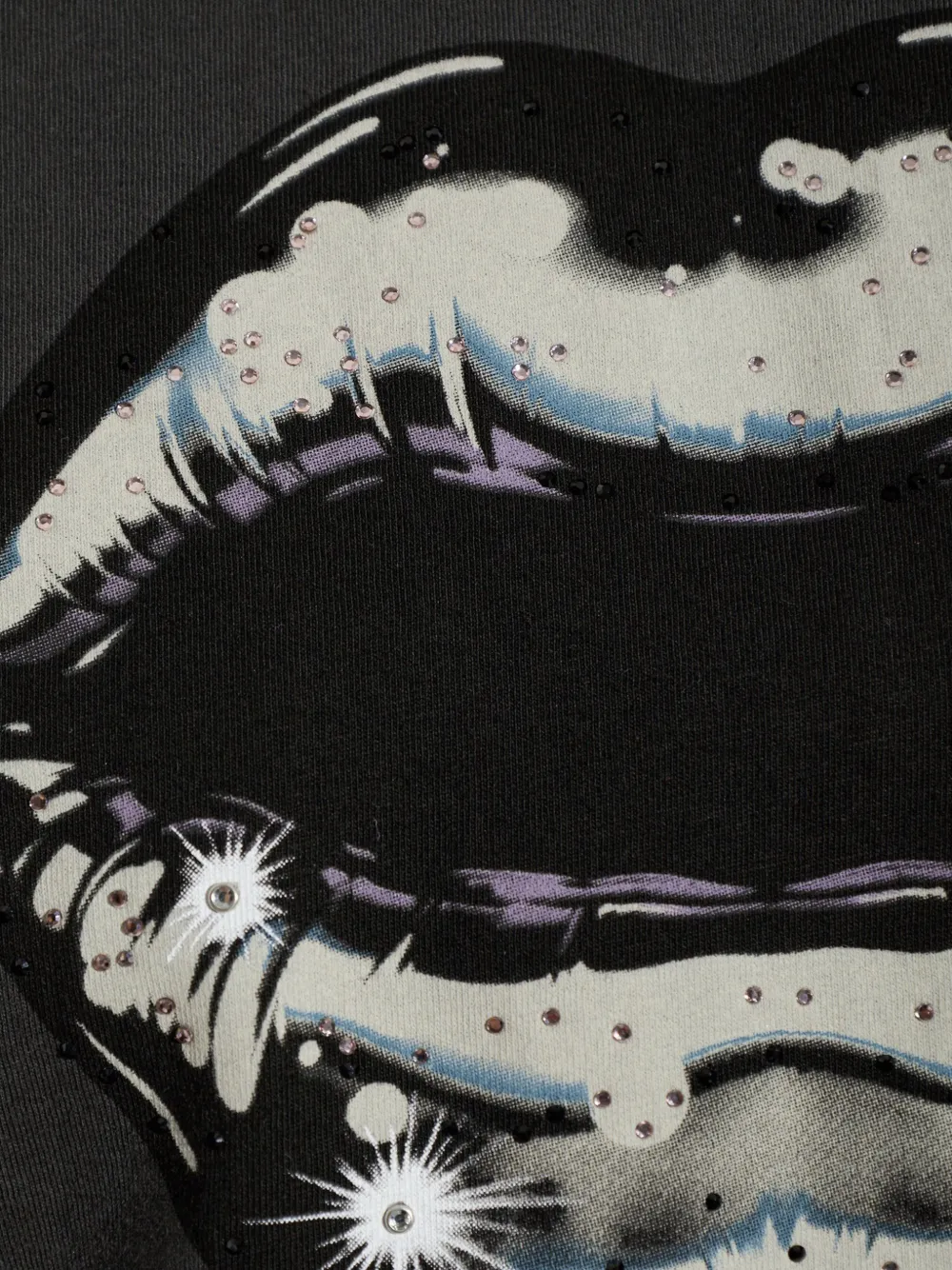 Zadig&Voltaire Tommer HC Tour T-shirt met lippenprint Grijs