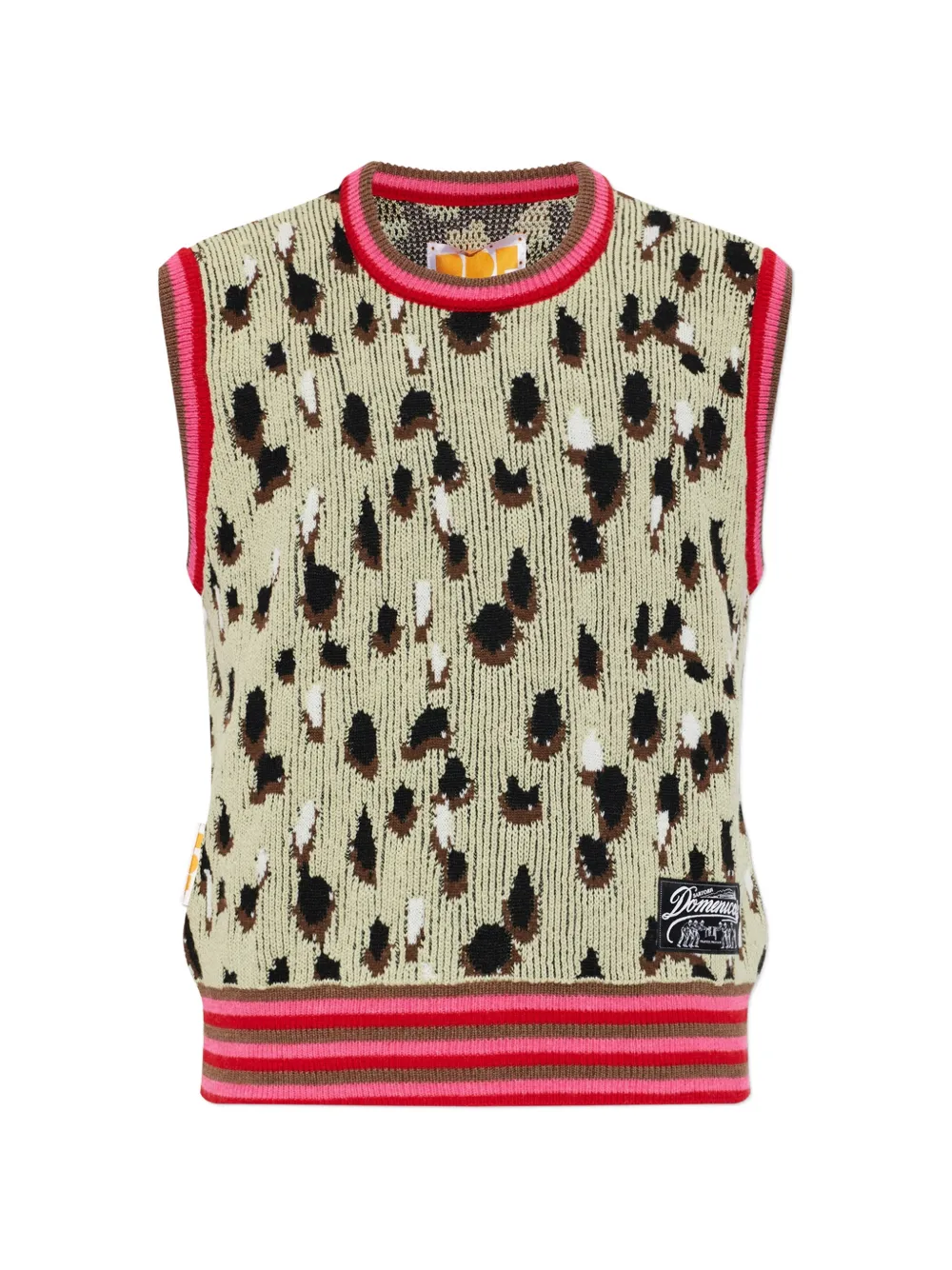 PDF leopard-patterned knitted vest