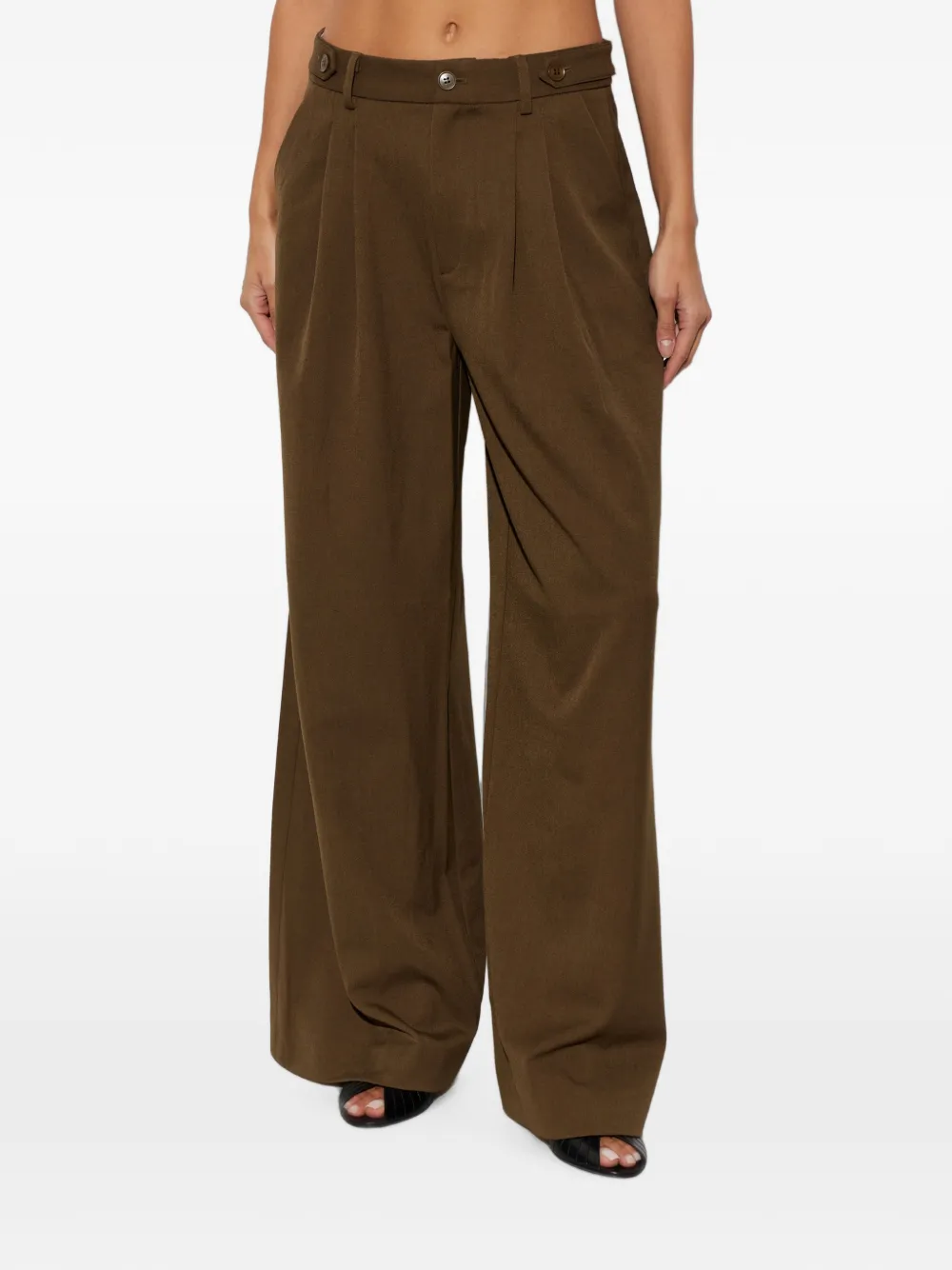 Gestuz Gzstacy pleated wide-leg trousers Bruin