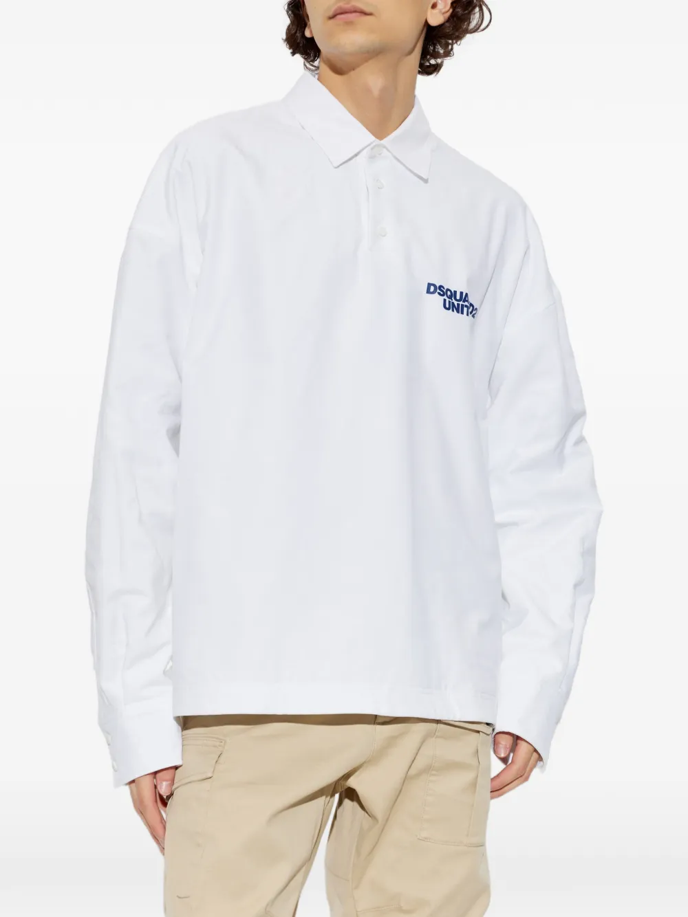 DSQUARED2 Poloshirt met logoprint Wit