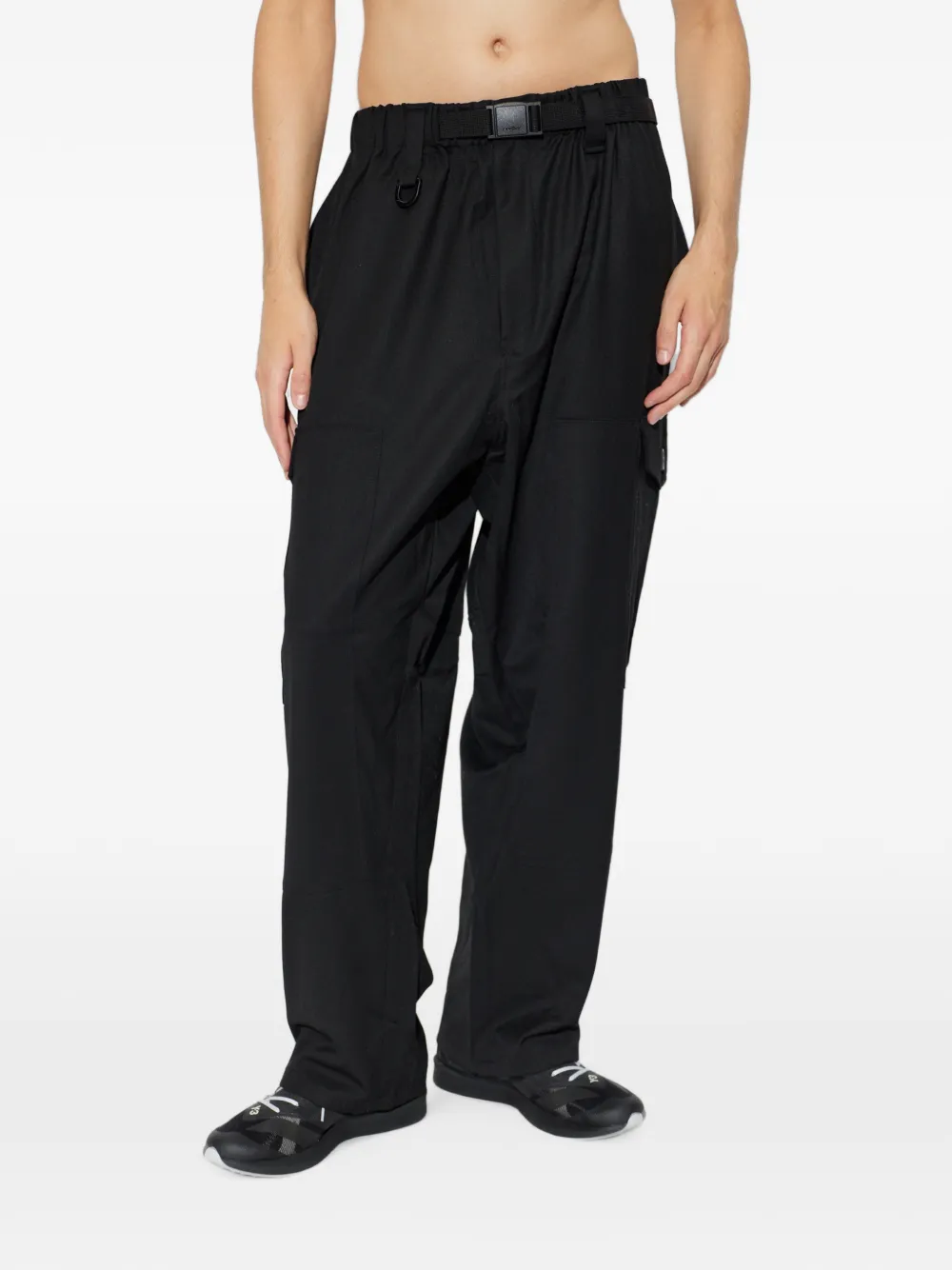 Y-3 Cargobroek met riem en gesp Zwart