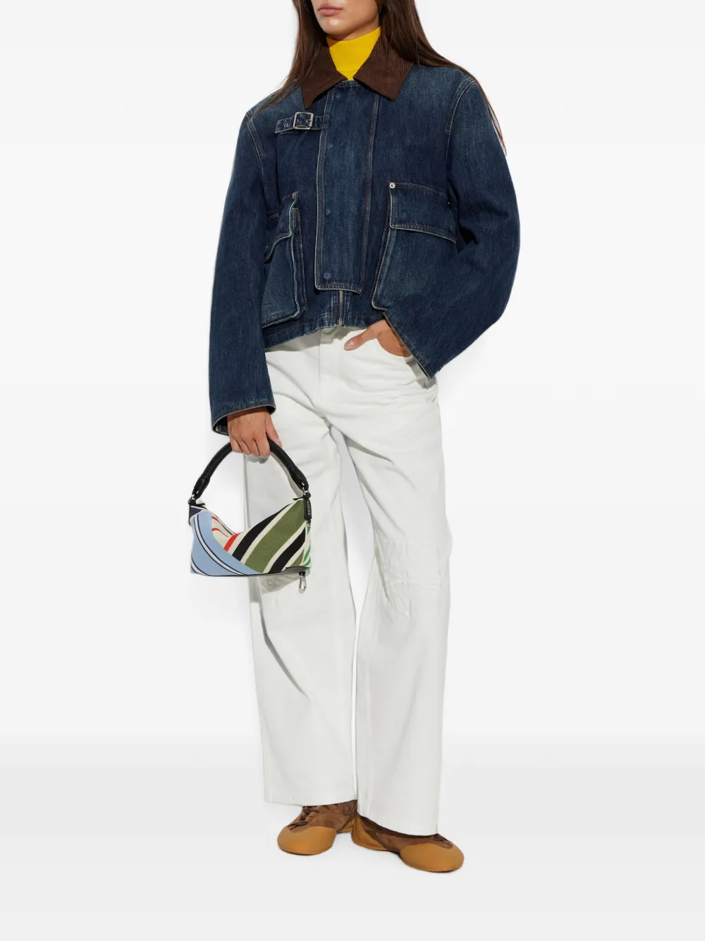 LOEWE Denim parka Blauw