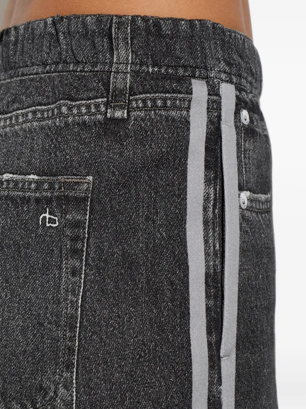 rag & bone Miramar jeans met zijstreep Zwart