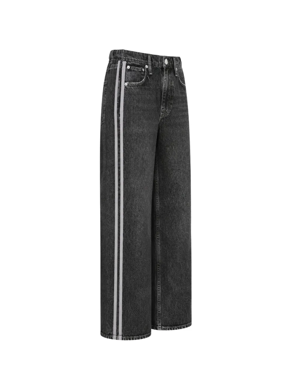 rag & bone Miramar jeans met zijstreep Zwart