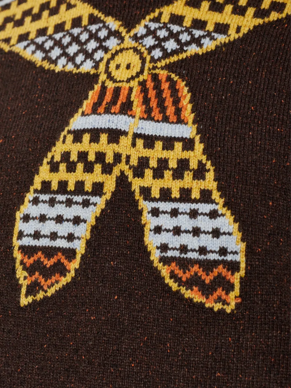 Moschino inlaid wool-and-silk blend sweater Bruin