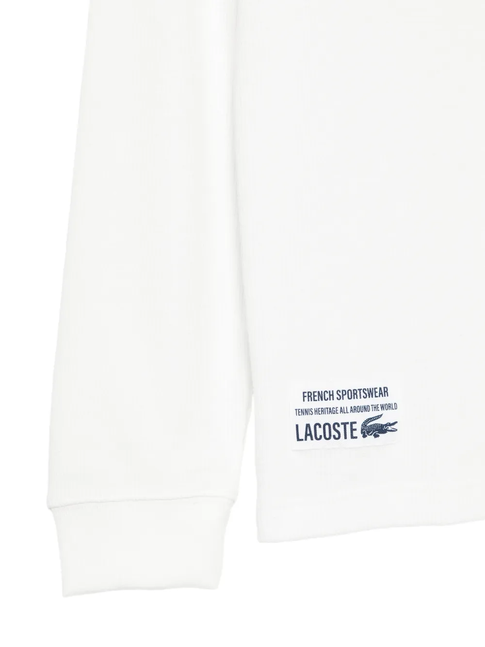 Lacoste Wafelgebreid poloshirt met logo-patch Wit