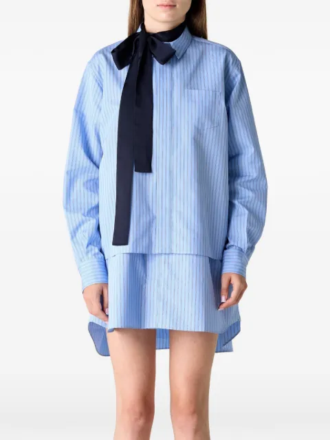 sacai vestido camisero corto de popelina