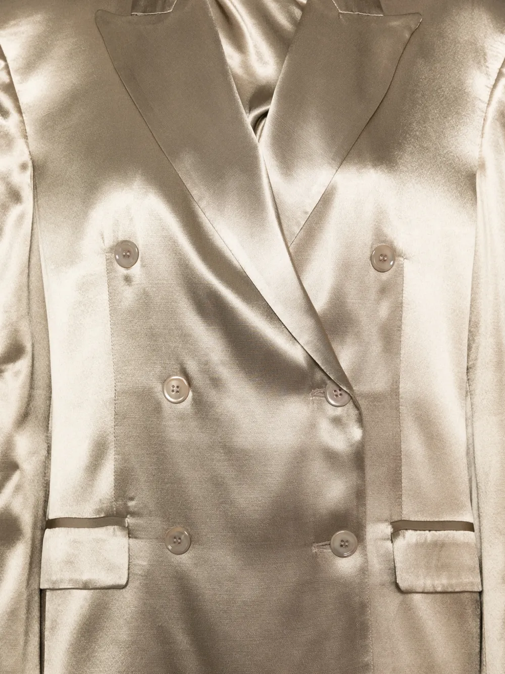 Erika Cavallini Trenchcoat met dubbele rij knopen Beige