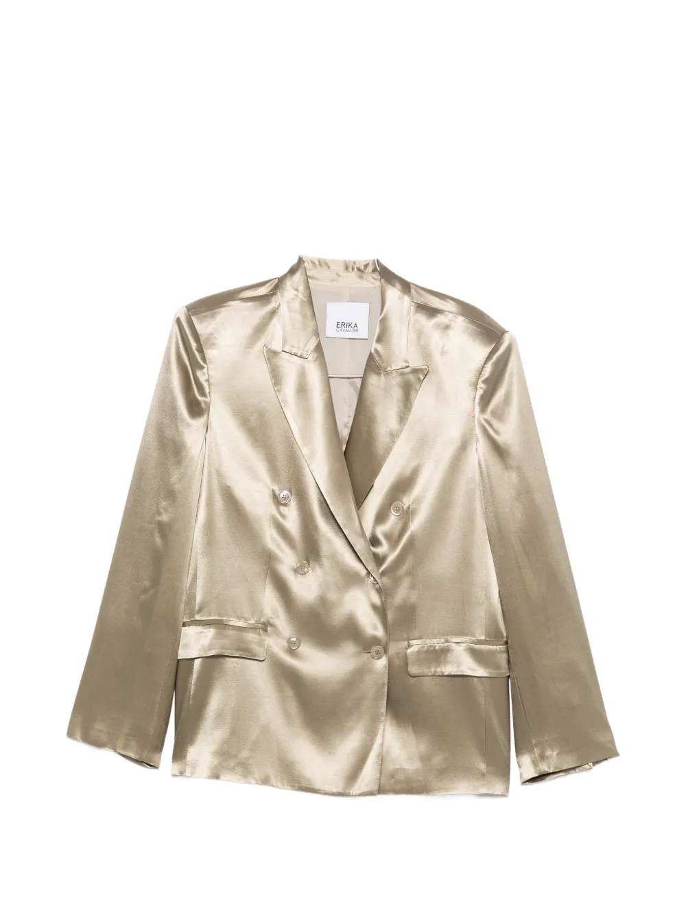 Erika Cavallini double-breasted satin jacket