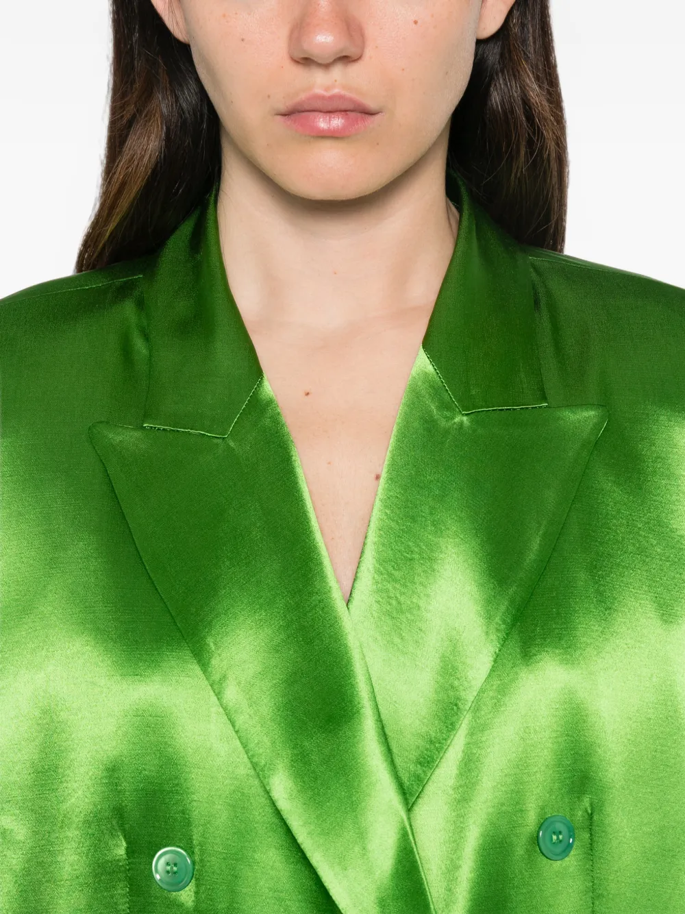 Erika Cavallini Blazer met dubbele rij knopen Groen