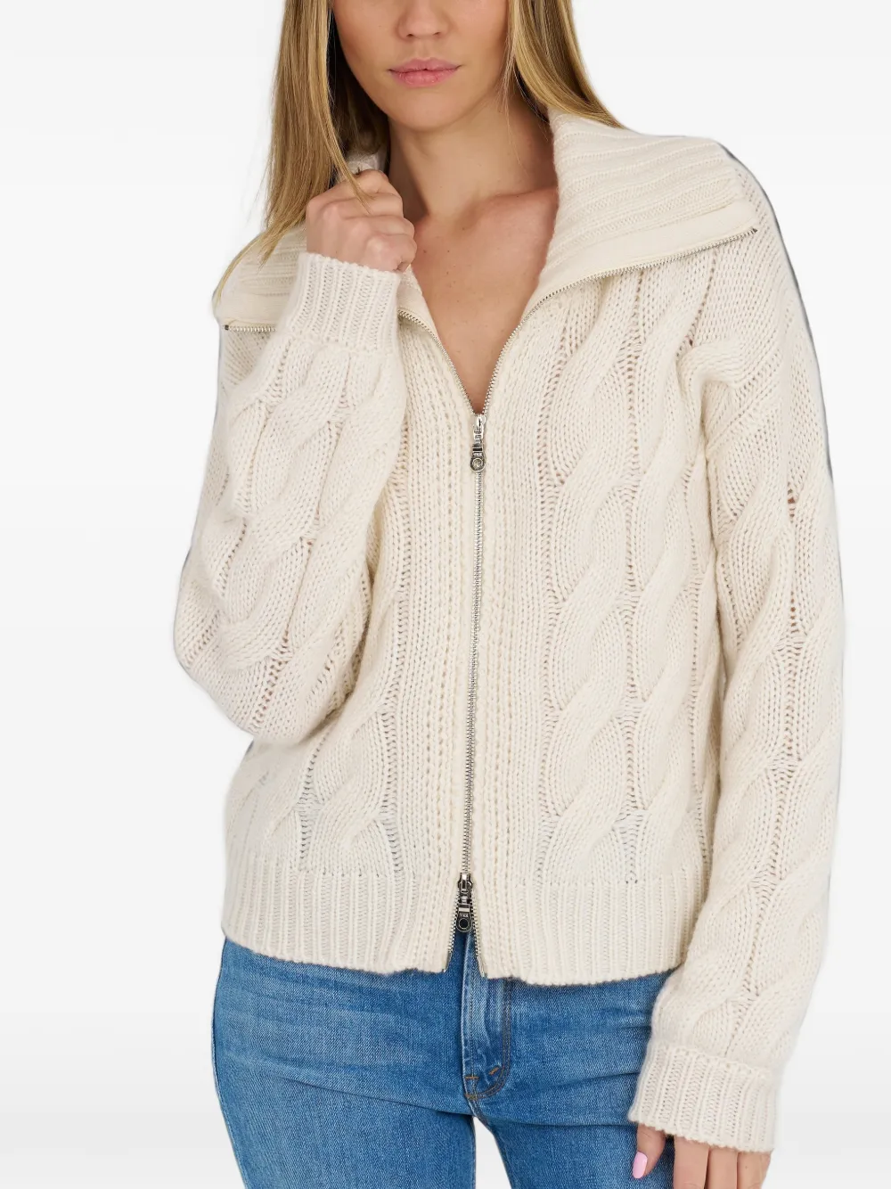 ARCHER CASHMERE Callie kabelgebreid kasjmier vest Beige