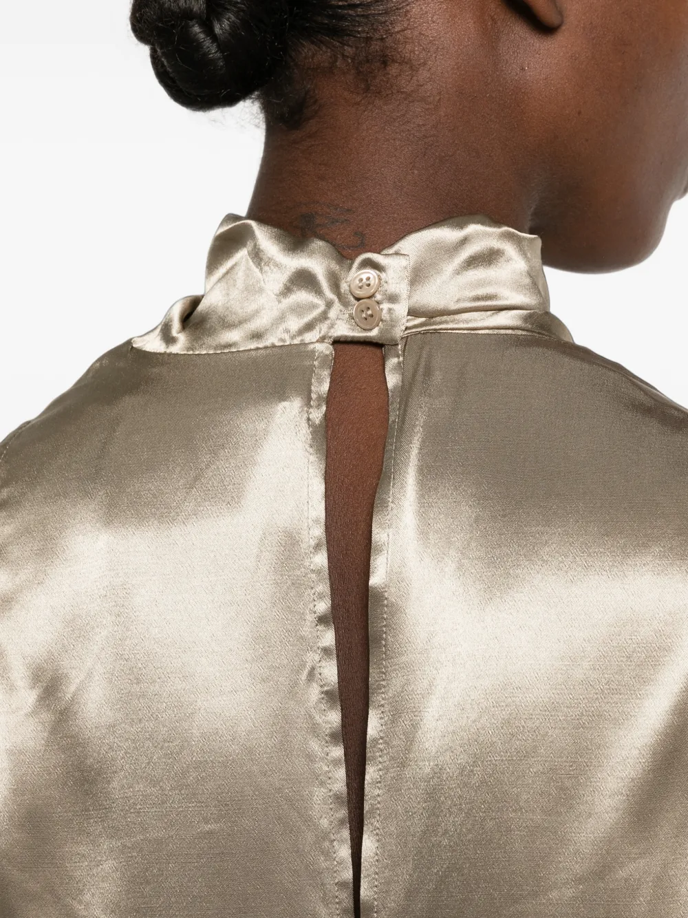 Erika Cavallini Gedrapeerde top Beige