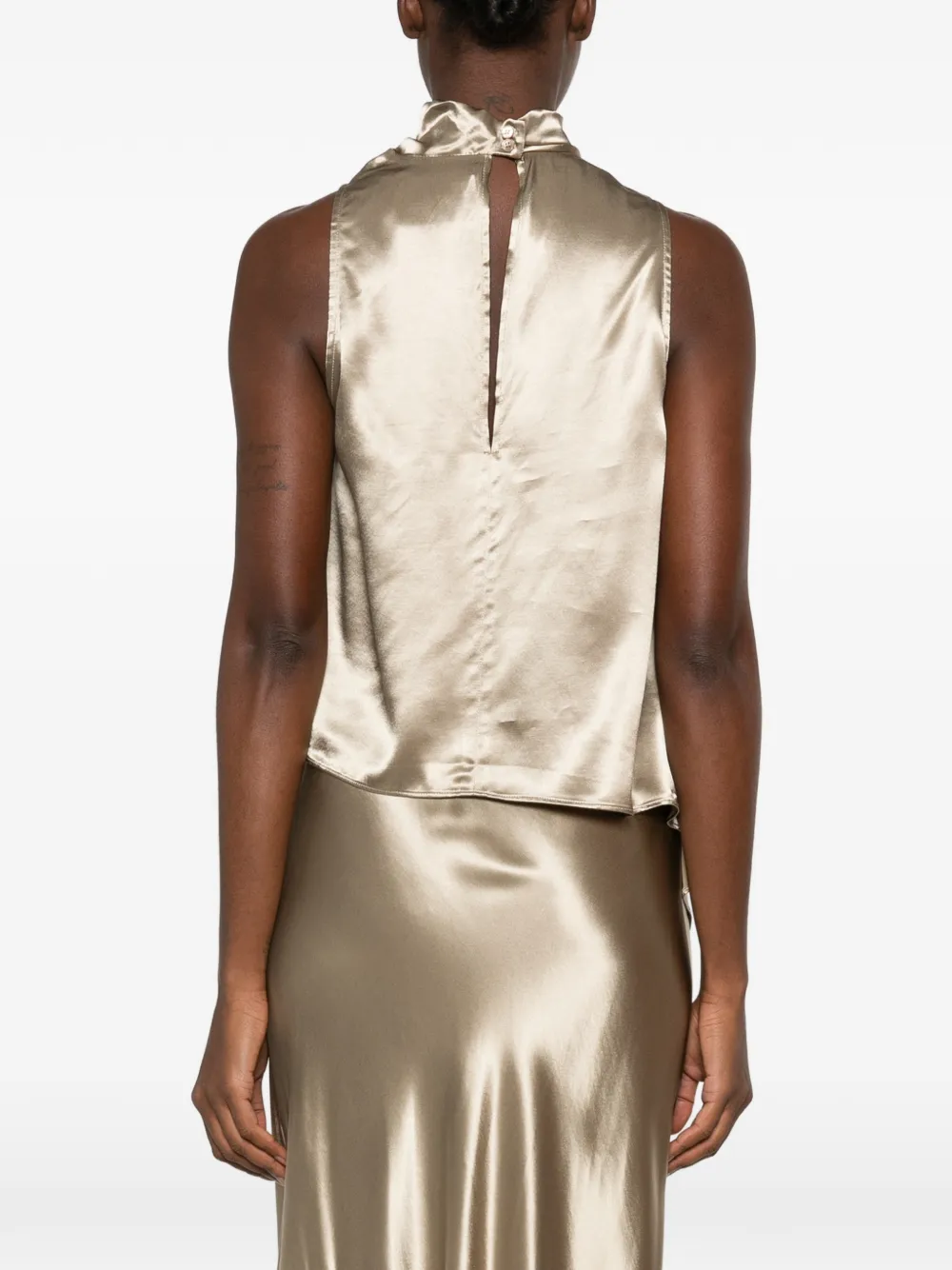 Erika Cavallini Gedrapeerde top Beige