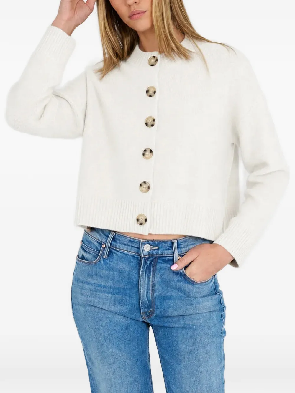 ARCHER CASHMERE Nina button-up knitted cardigan