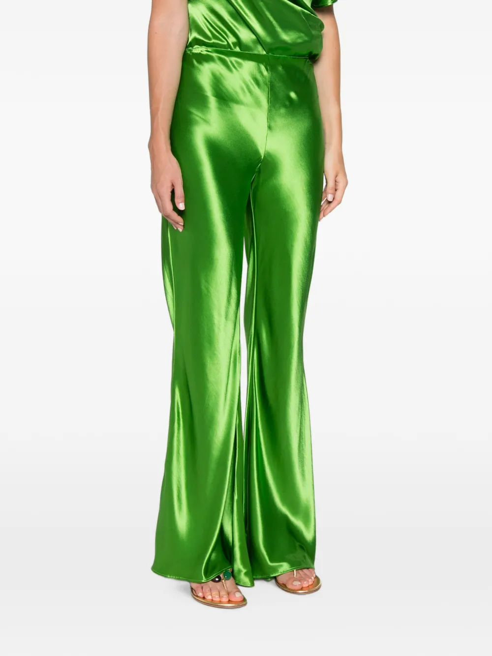 Erika Cavallini High waist broek Groen