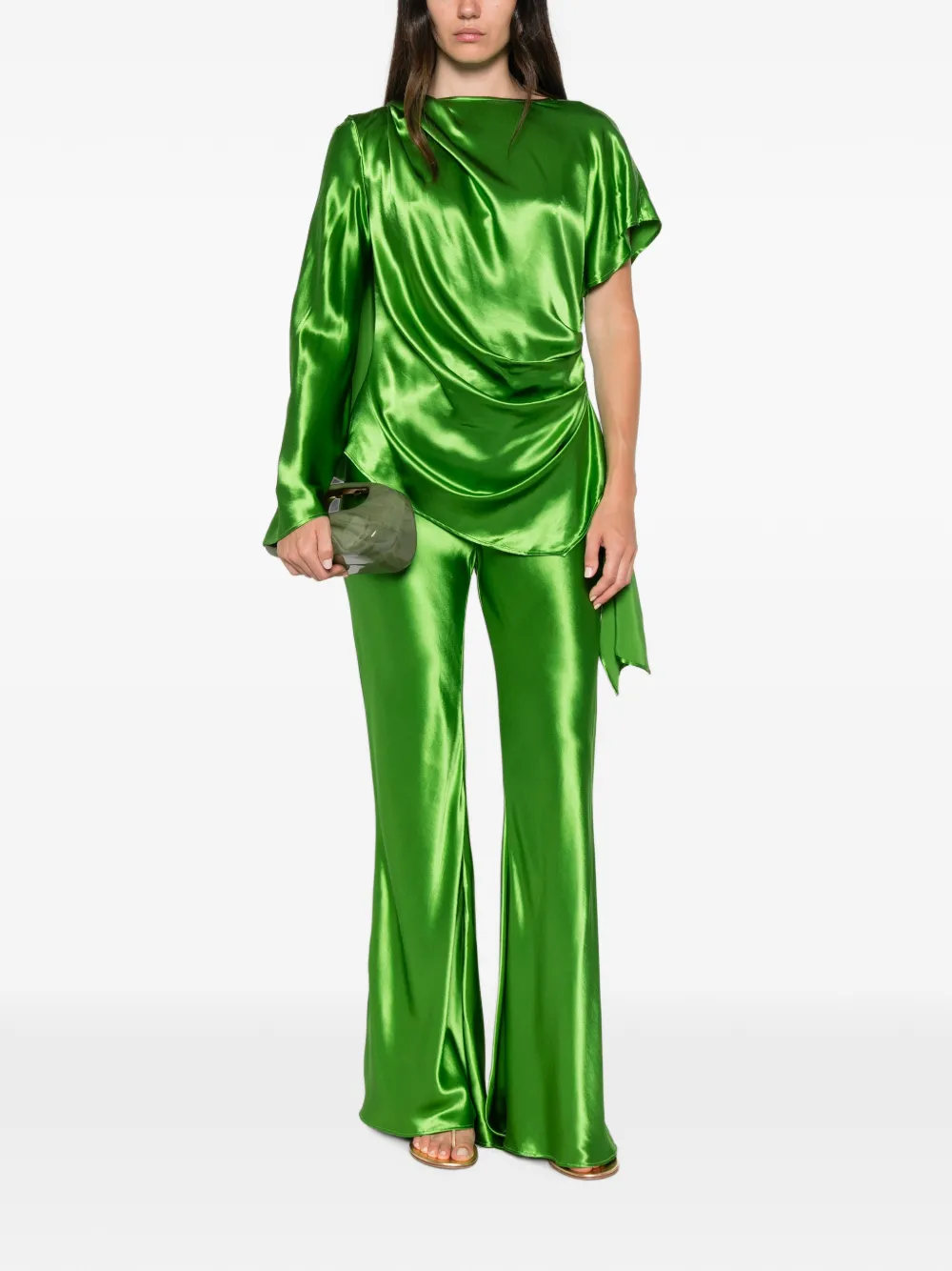 Erika Cavallini High waist broek Groen
