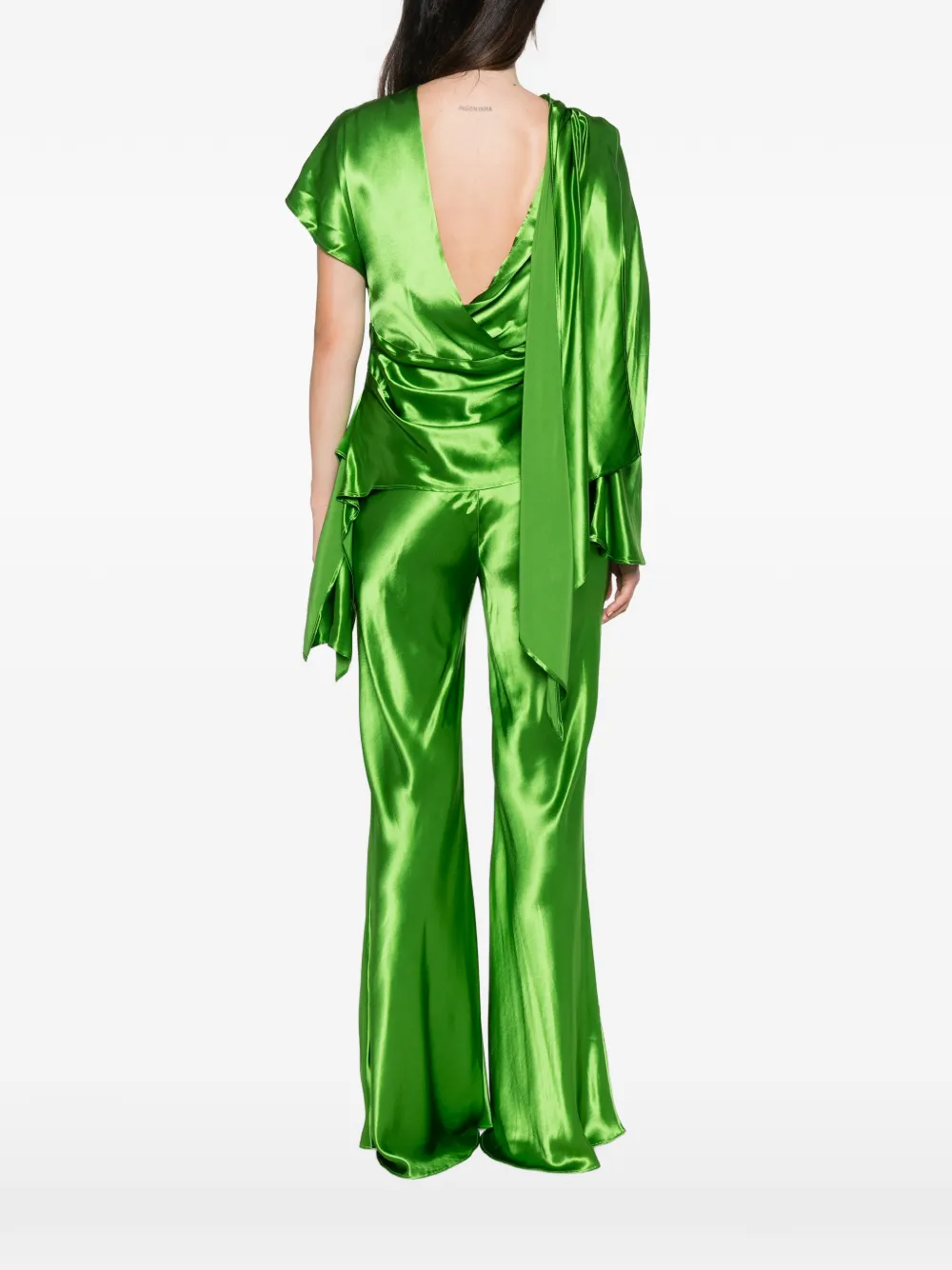 Erika Cavallini Asymmetrische blouse Groen