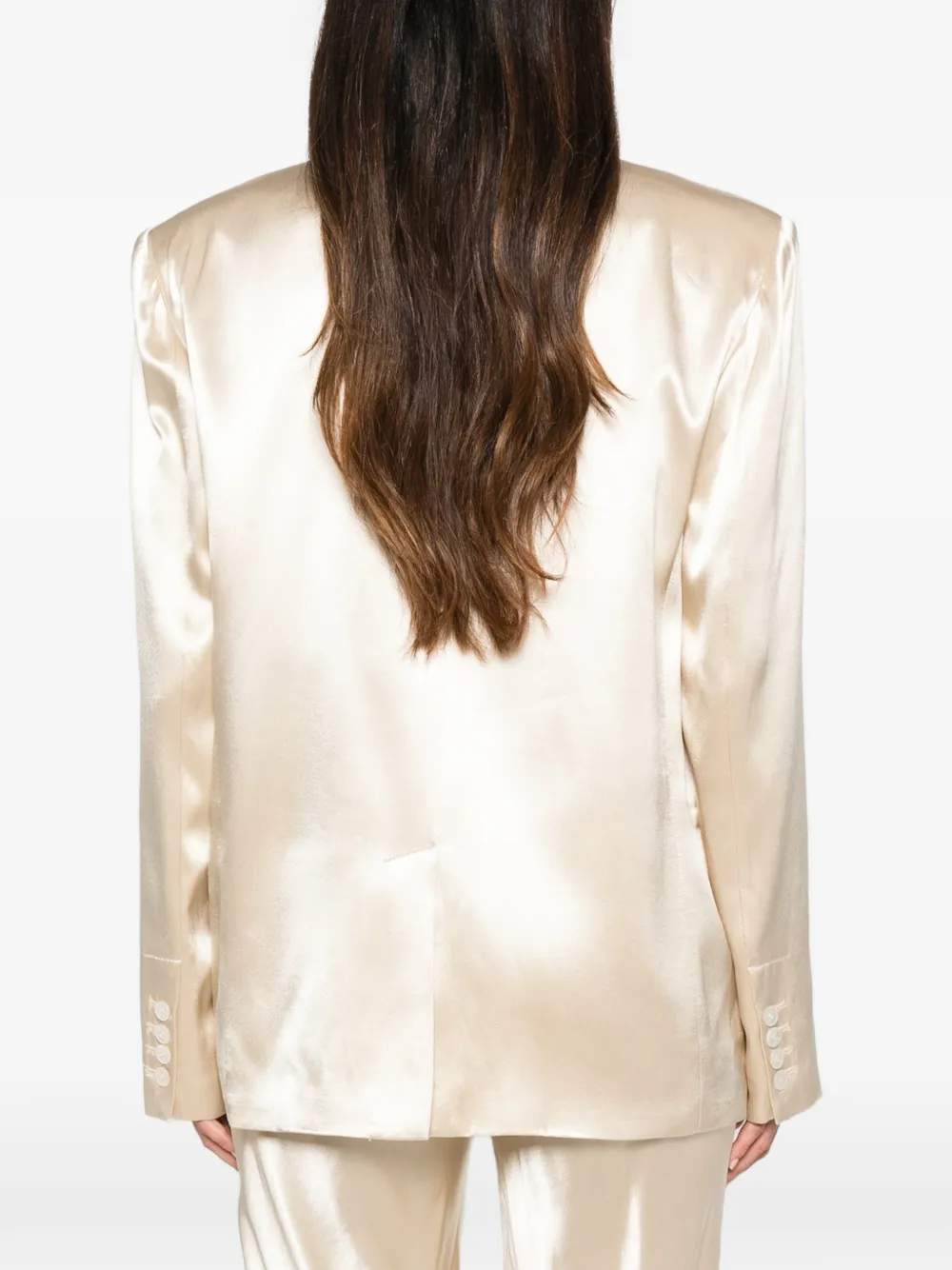 Erika Cavallini Blazer met dubbele rij knopen Beige