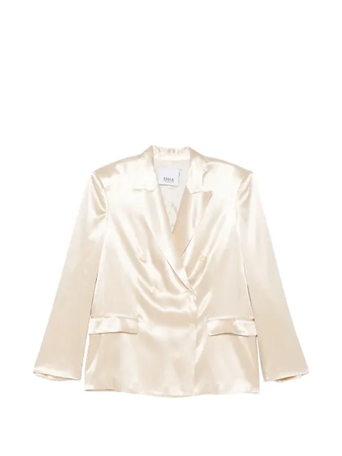 Erika Cavallini  blazer con efecto satinado y doble botonadura