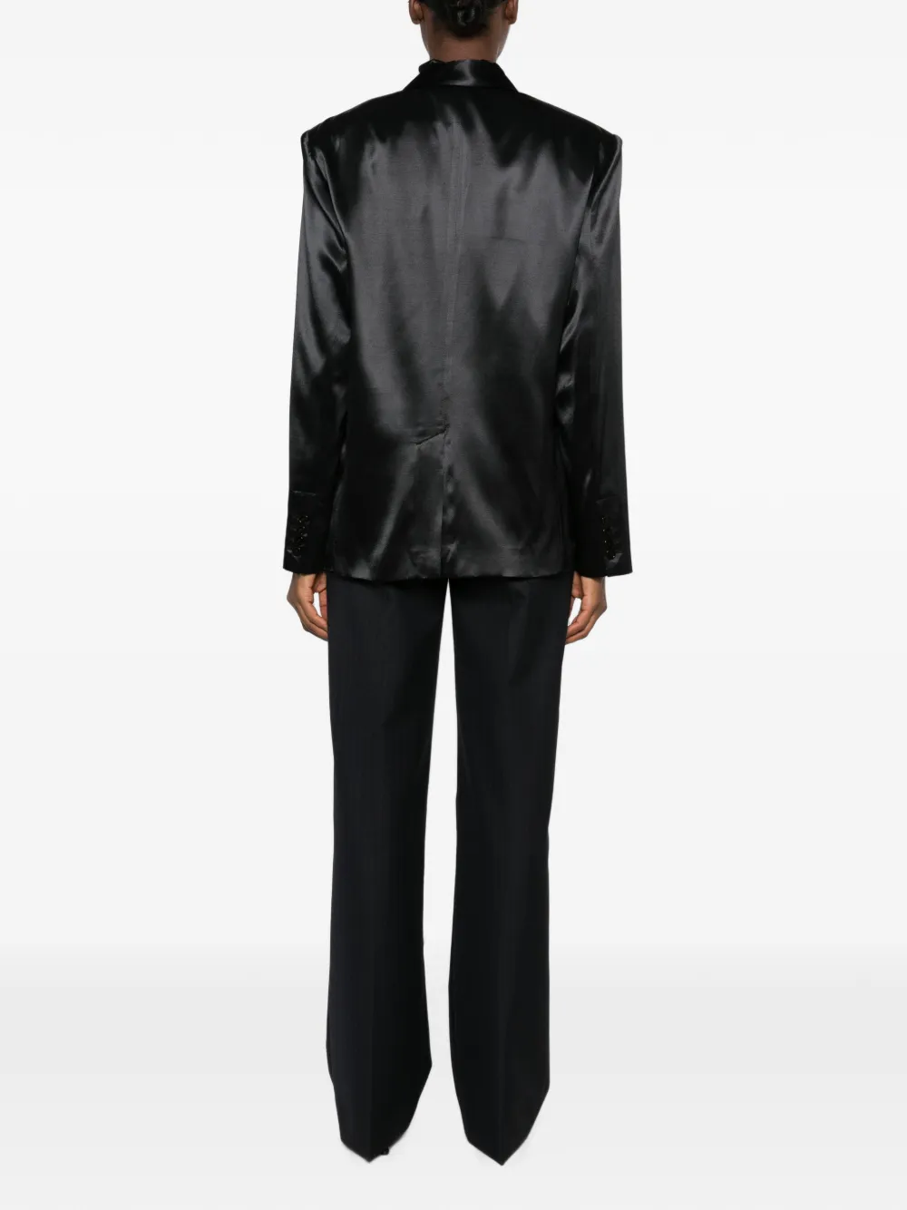 Erika Cavallini Blazer met dubbele rij knopen Zwart