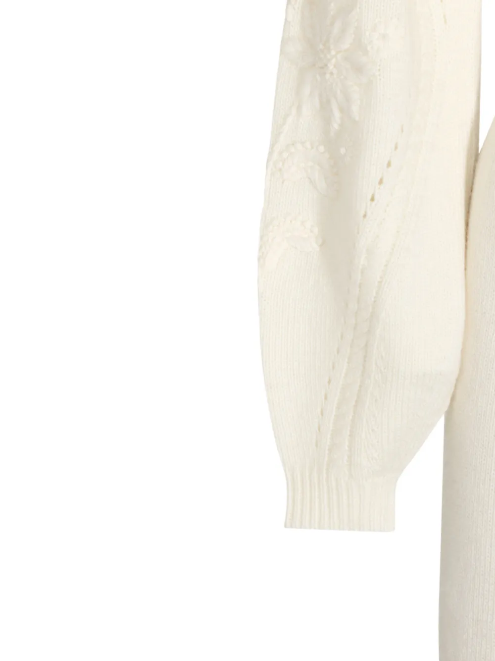TWINSET Jurk met borduurwerk en ballonmouwen Beige