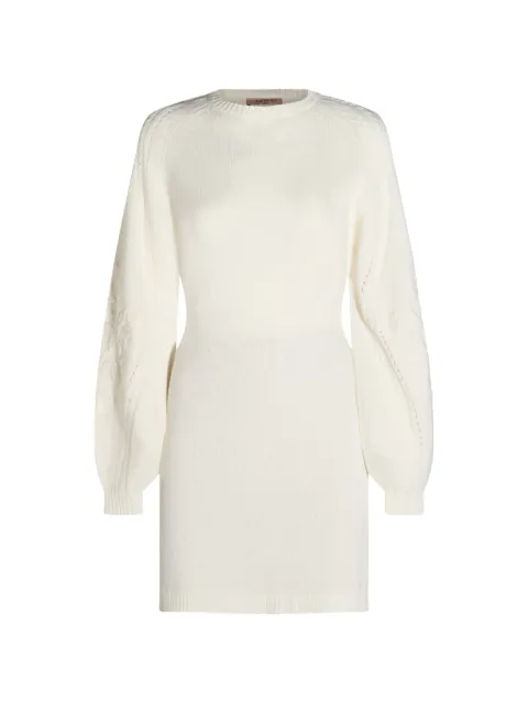 TWINSET vestido corto bordado con mangas farol