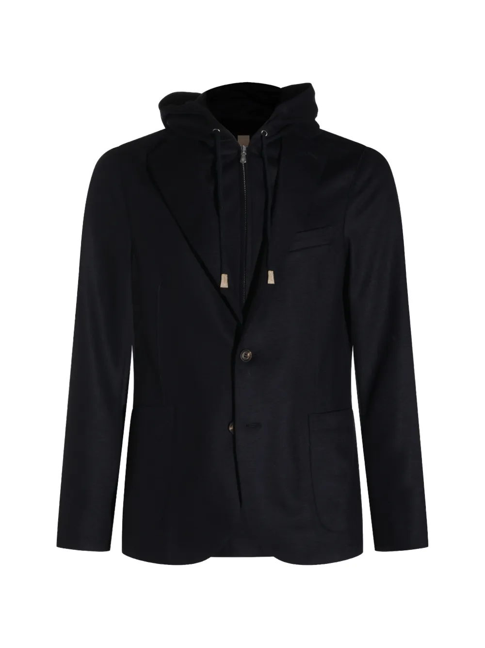 Eleventy hooded single-breasted blazer - Blu
