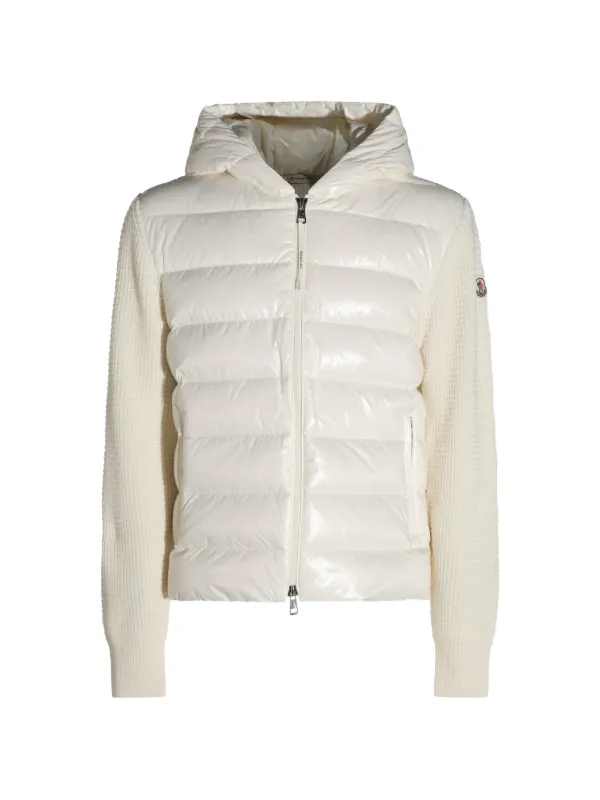 Moncler Padded Panelled Hoodie | White | FARFETCH