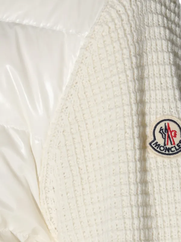 Moncler Padded Panelled Hoodie | White | FARFETCH