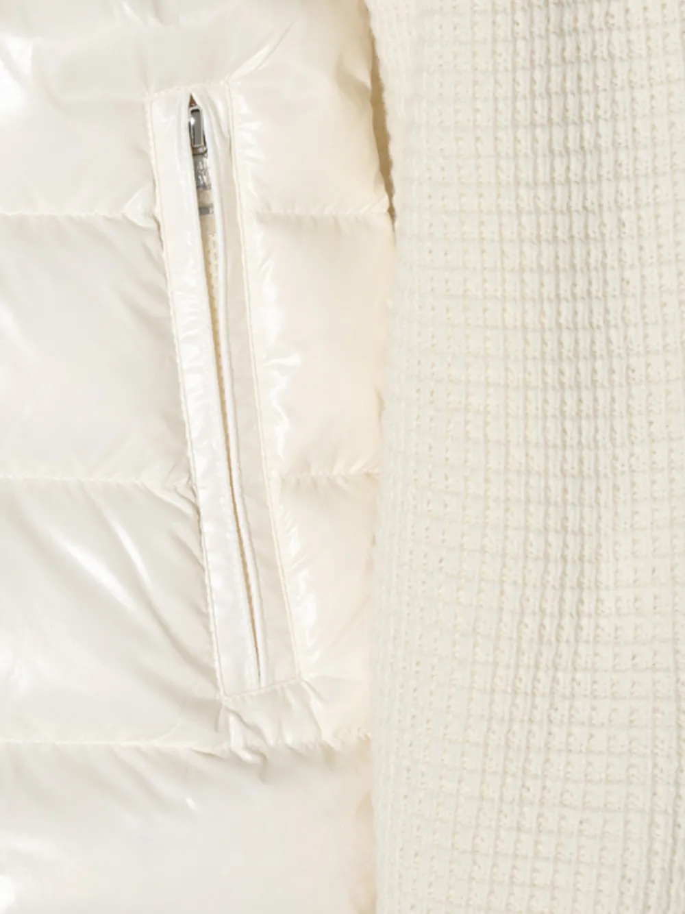 Moncler Padded Panelled Hoodie | White | FARFETCH