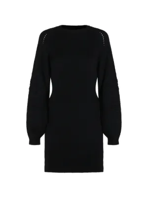 Calvin Klein long-sleeve Sweater Dress | Black