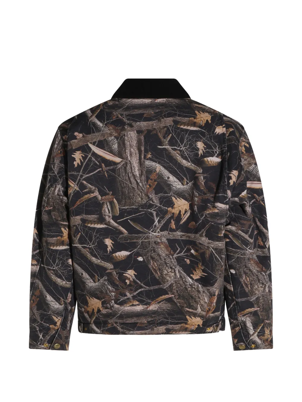 Carhartt WIP OG Detroit jack met bladerprint Zwart