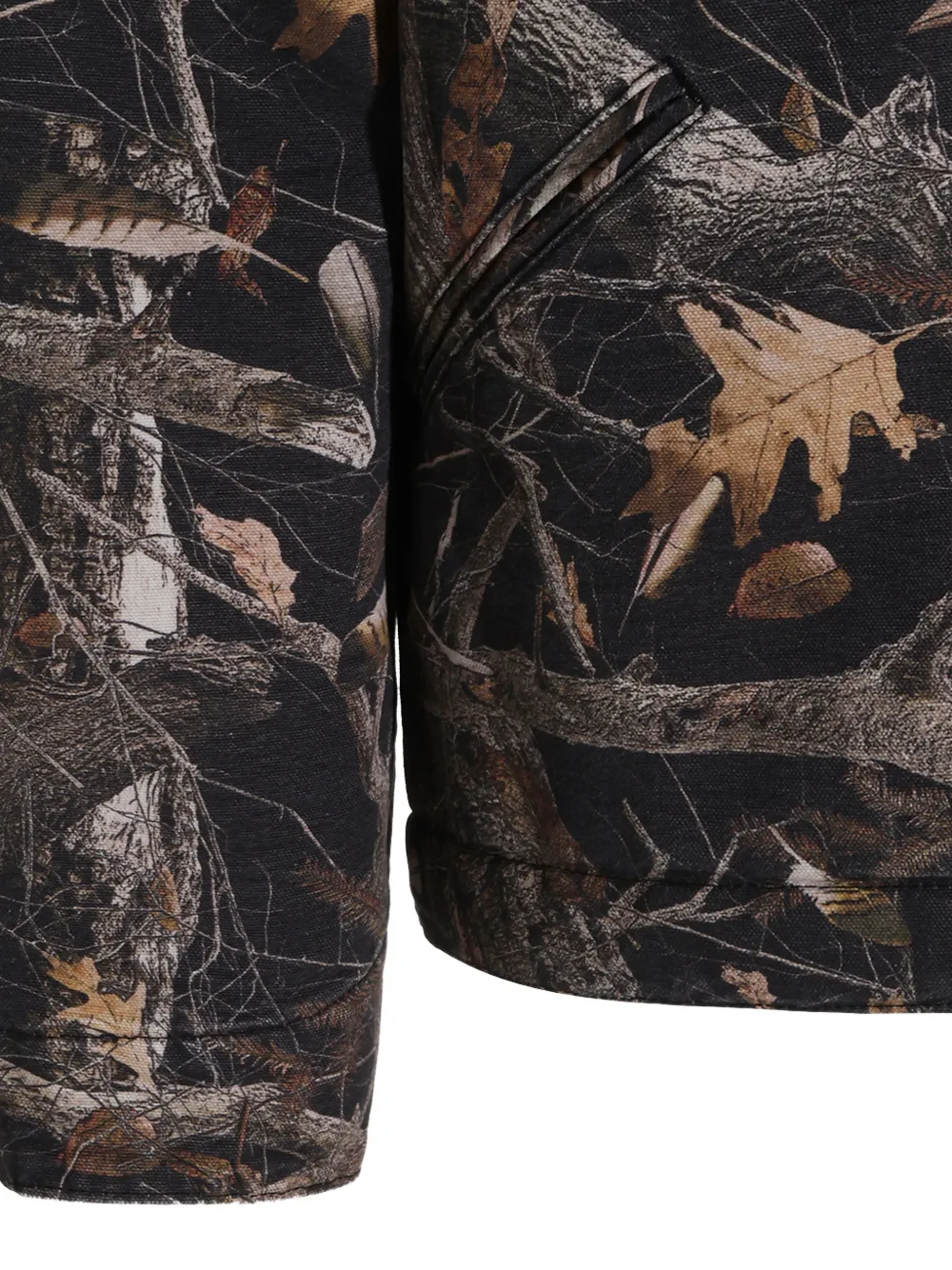 Carhartt WIP OG Detroit jack met bladerprint Zwart