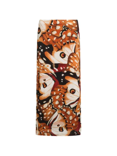 FARM Rio butterfly-print midi skirt