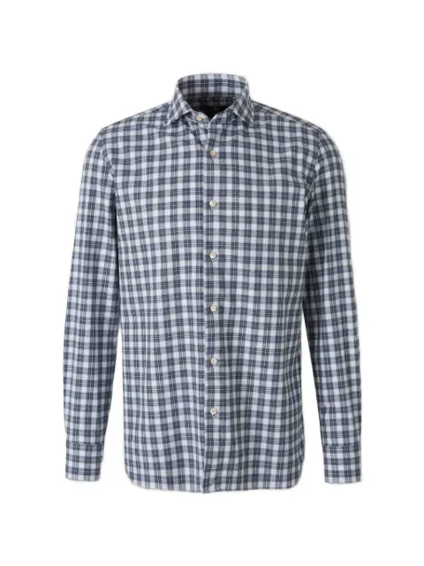 Luigi Borrelli check-print long-sleeved shirt