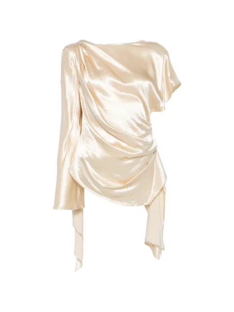 Erika Cavallini  asymmetric draped blouse
