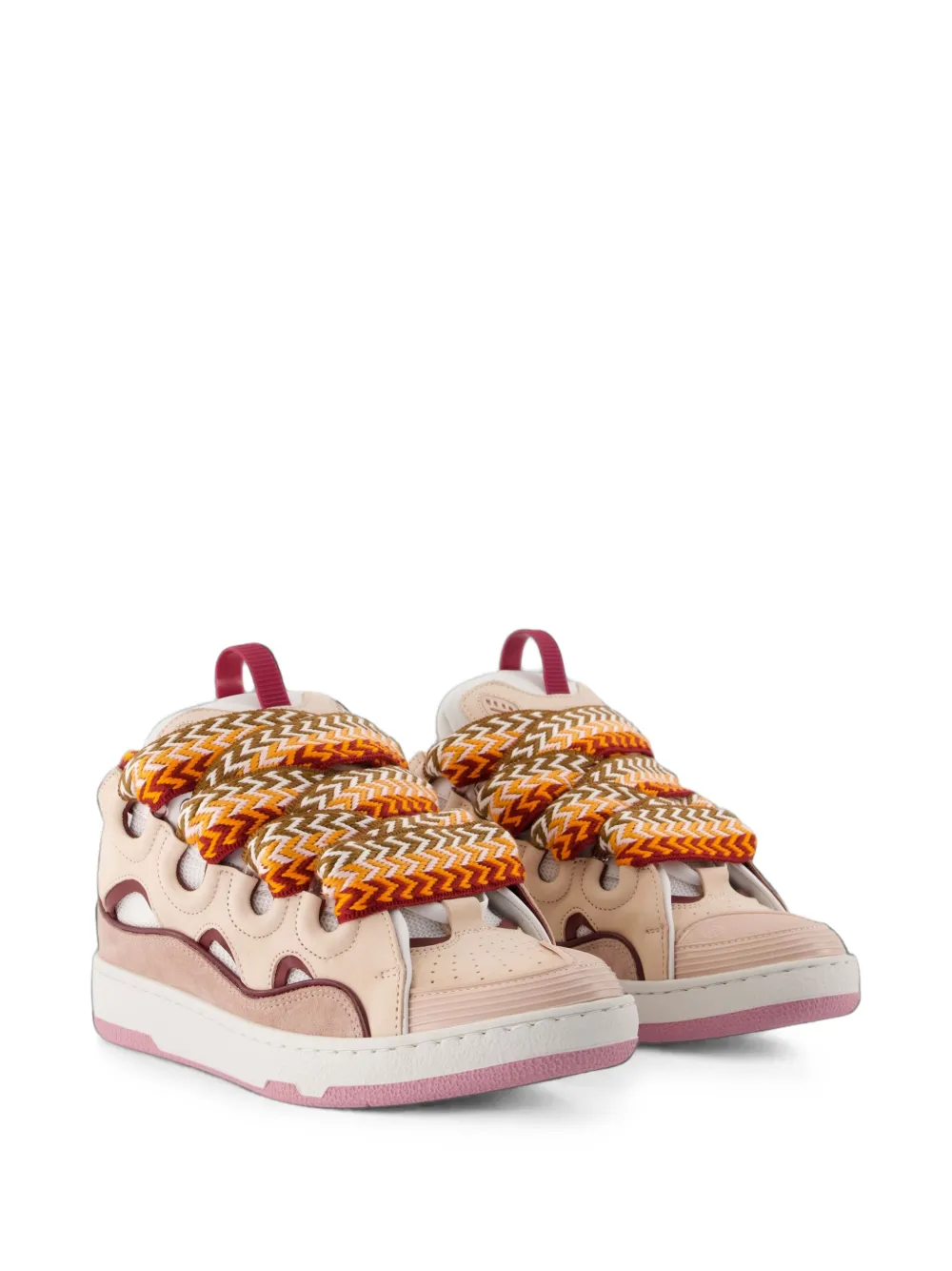 Lanvin Curb leather sneakers Roze