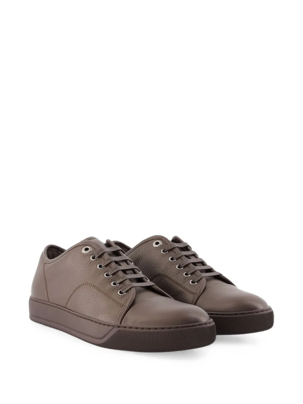 Lanvin DBB1 sneakers in nappa and grained leather Bruin
