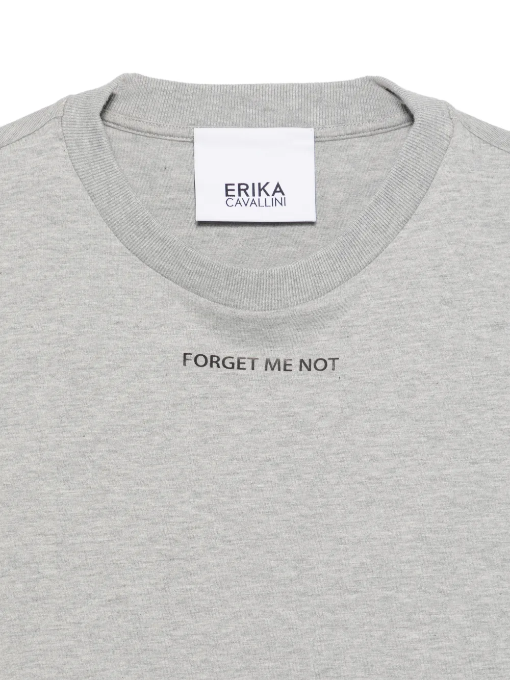 Erika Cavallini T-shirt met tekst Grijs