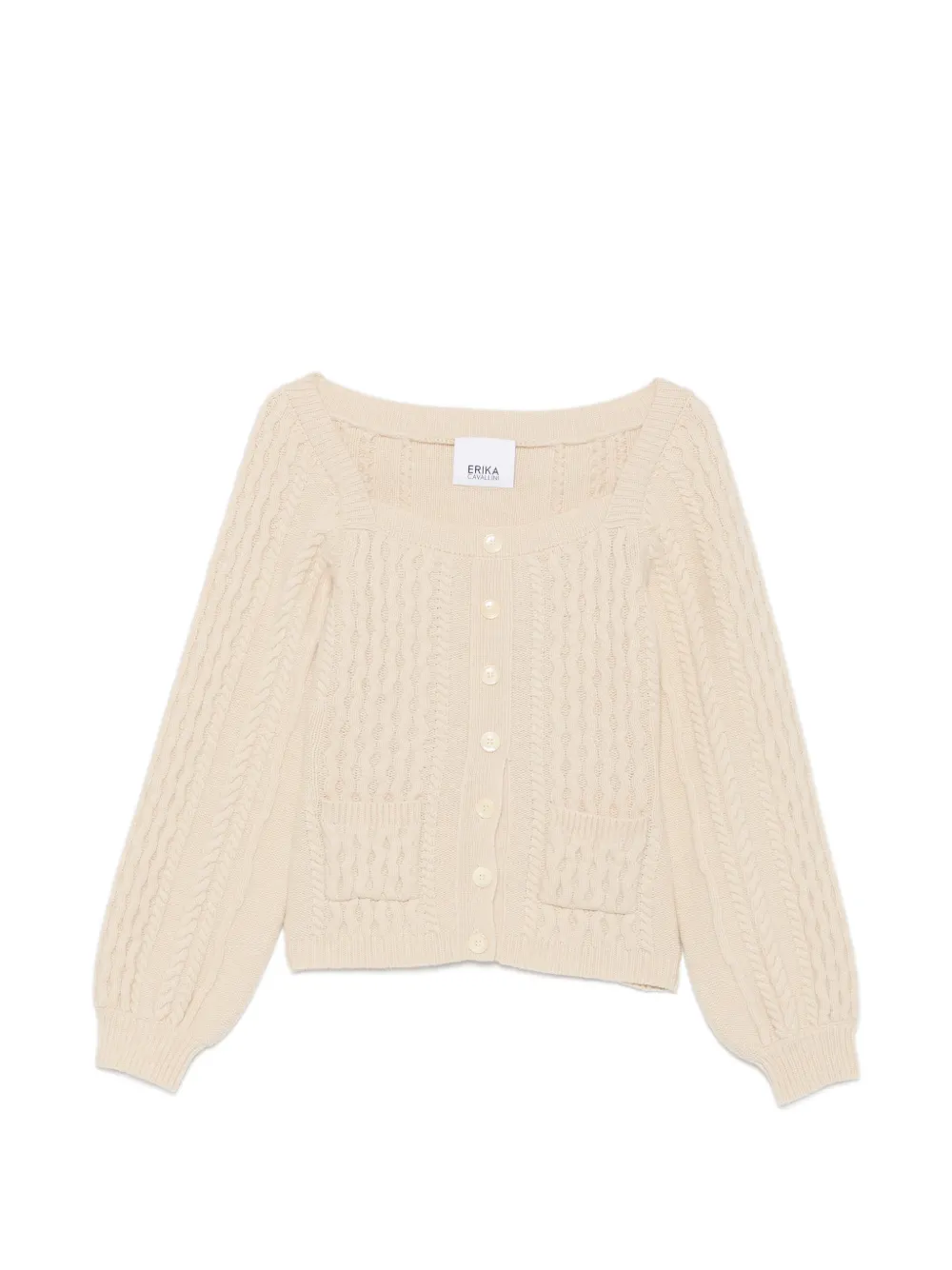 Erika Cavallini cable-knit square-neck cardigan
