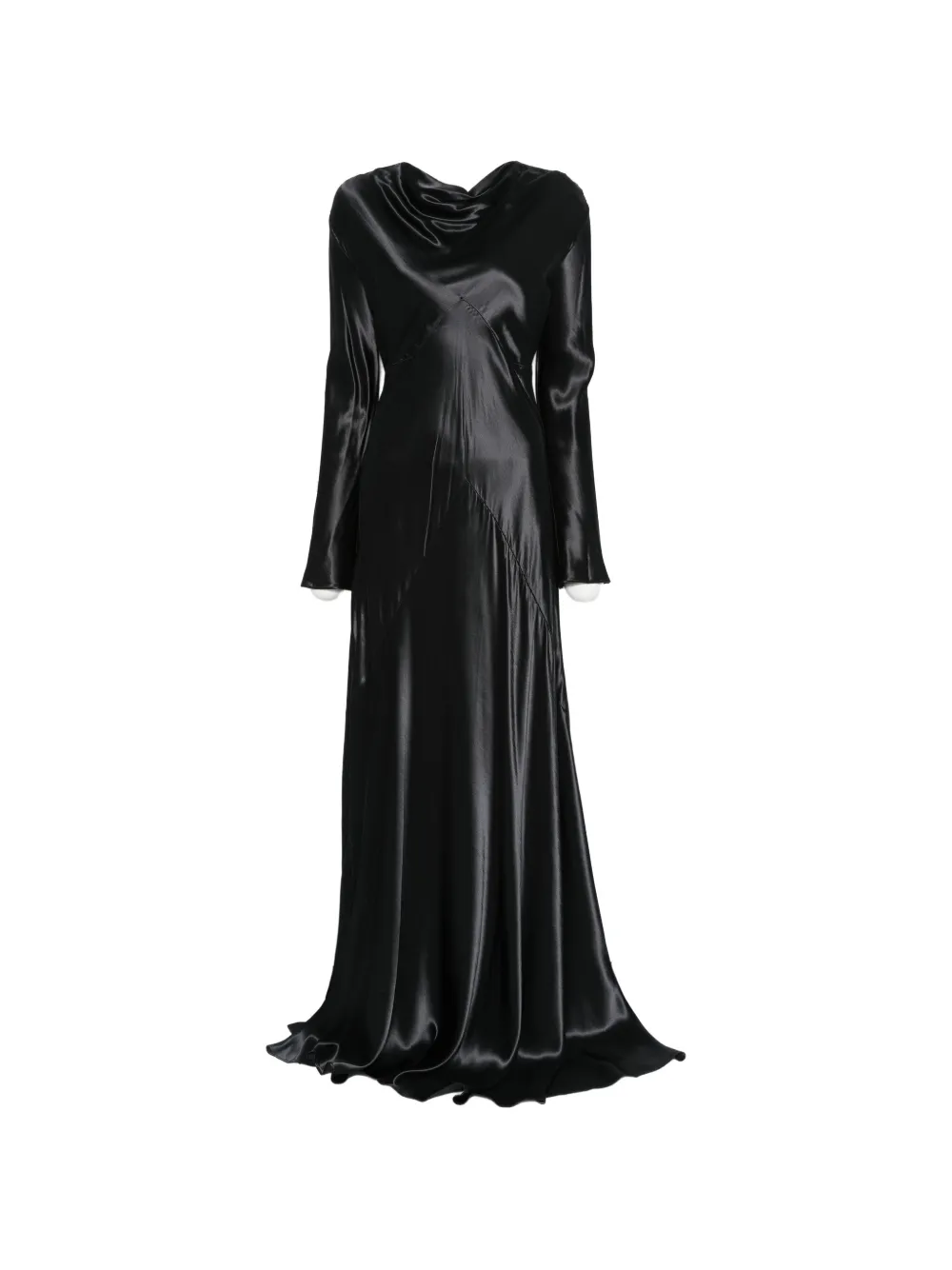 Erika Cavallini open-back satin maxi dress