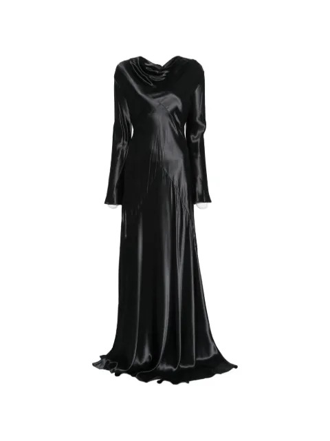 Erika Cavallini open-back satin maxi dress