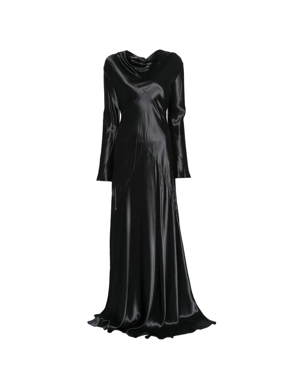 Erika Cavallini open-back satin maxi dress