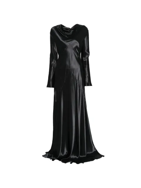 Erika Cavallini open-back satin maxi dress