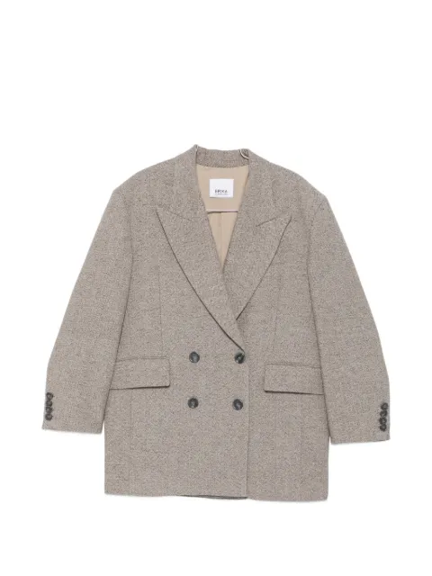 Erika Cavallini double-breasted herringbone-pattern coat