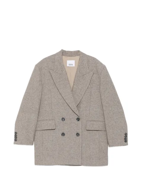 Erika Cavallini double-breasted herringbone-pattern coat