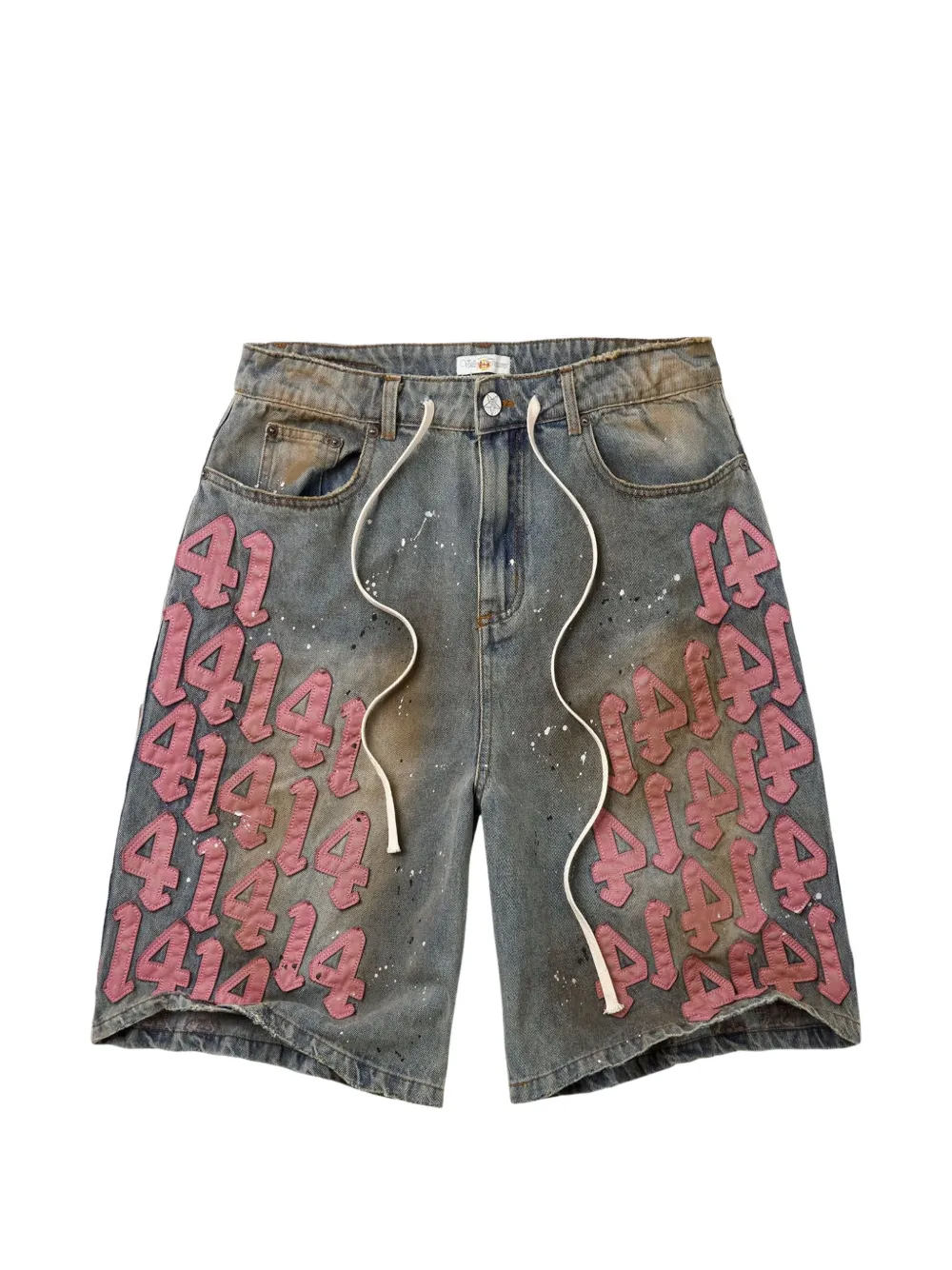 Vale Lucky Charm patchwork denim shorts - Blu